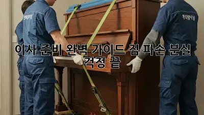 이사 준비 완벽 가이드: 짐 파손? 분실? 걱정 끝!